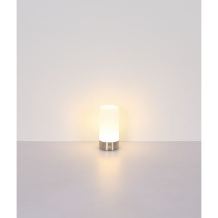 Globo - LED RGBW prigušiva dodirna spoljna stona lampa LED/1,8W/5V 1500 mAh IP44 mat hrom