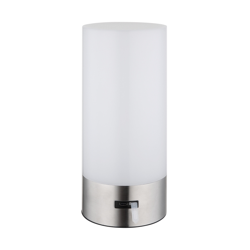 Globo - LED RGBW prigušiva dodirna spoljna stona lampa LED/1,8W/5V 1500 mAh IP44 mat hrom