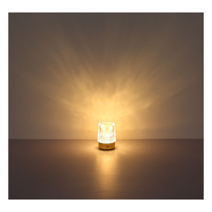 Globo - LED prigušiva dodirna stona lampa LED/1W/5V 3000K 1200 mAh zlatna
