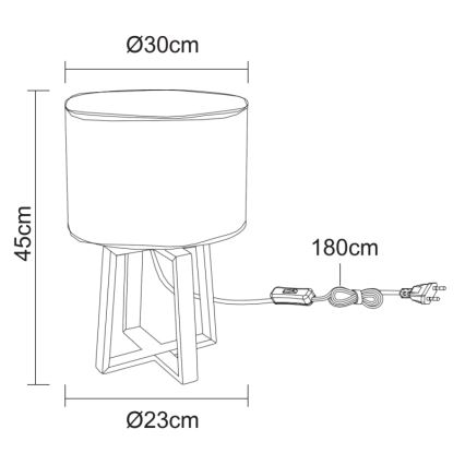 Globo - Stona lampa 1xE14/40W/230V crna
