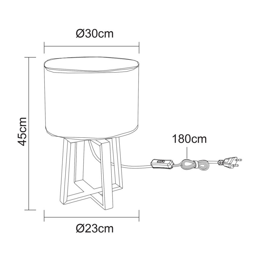 Globo - Stona lampa 1xE14/40W/230V crna