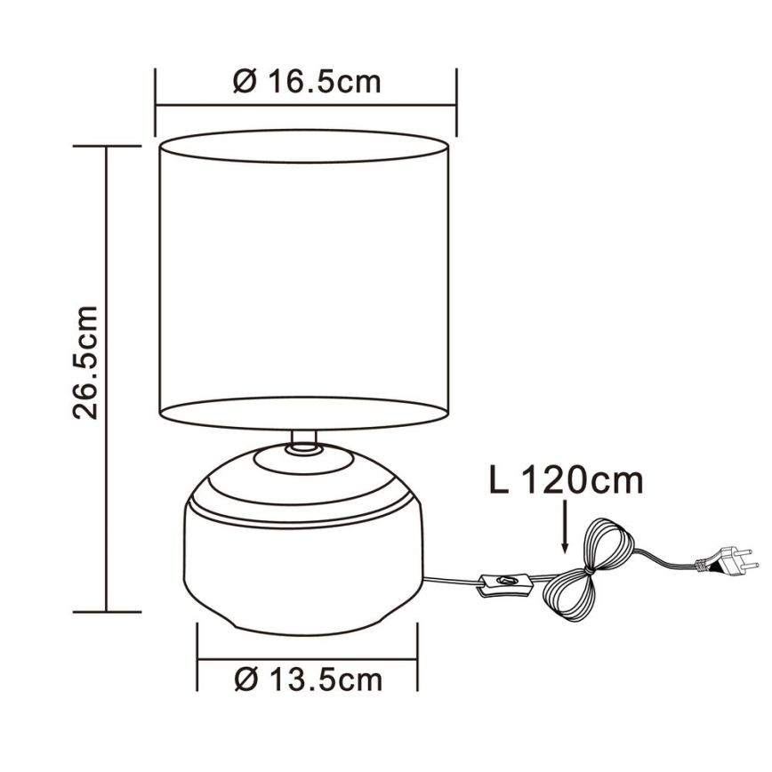 Globo - Stona lampa1xE14/40W/230V siva/keramika
