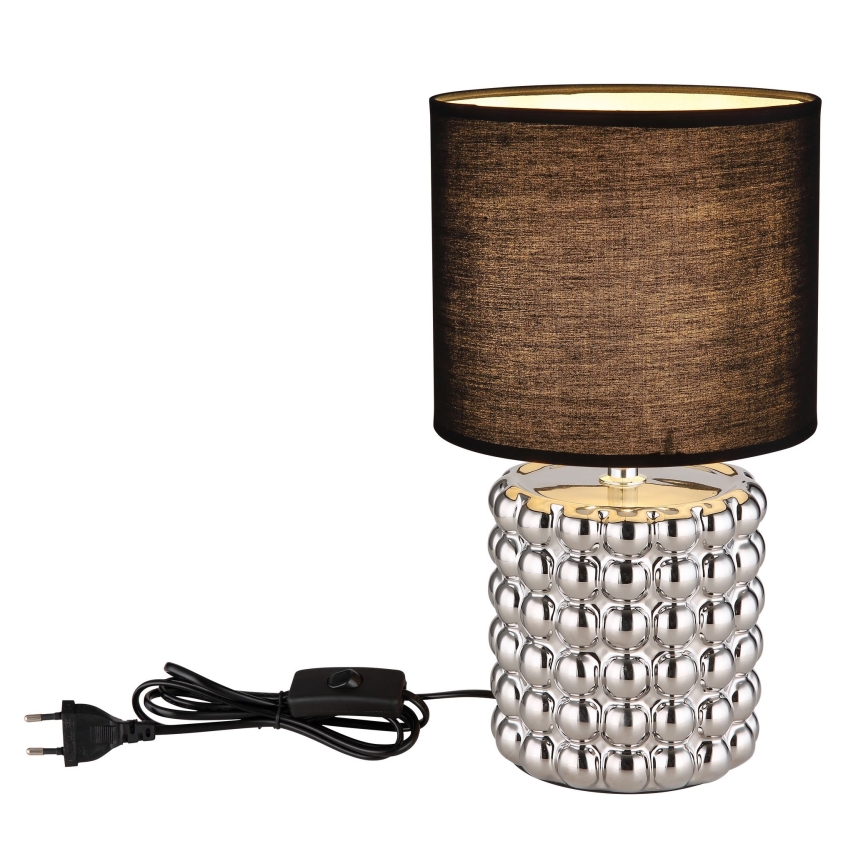 Globo - Stona lampa 1xE14/40W/230V crna/srebrna