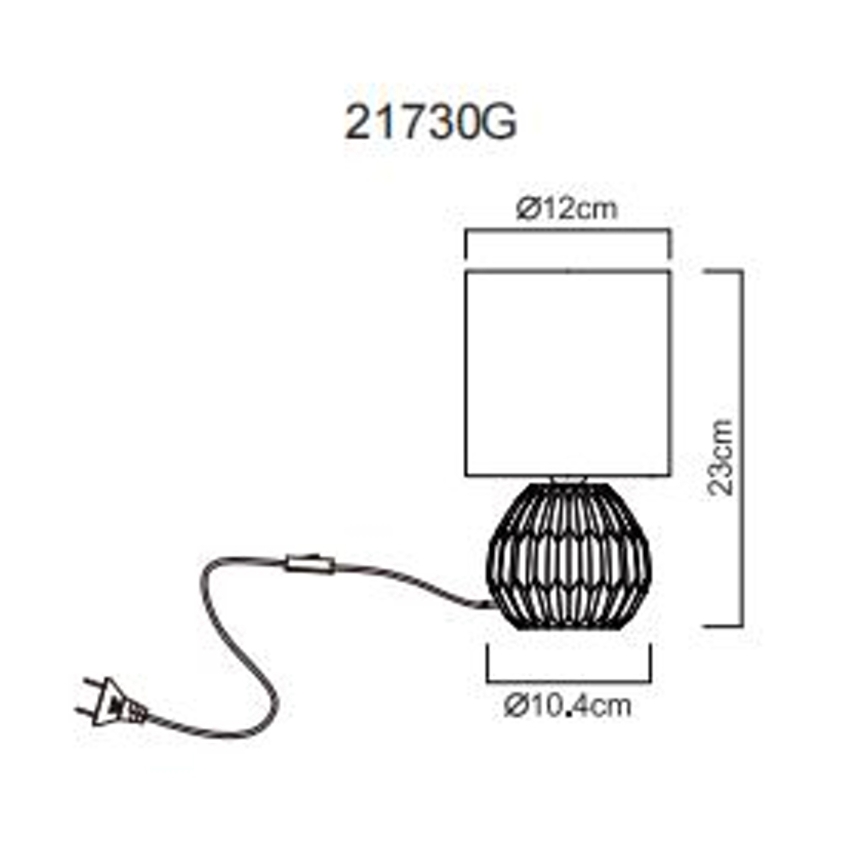 Globo - Stona lampa 1xE14/40W/230V siva