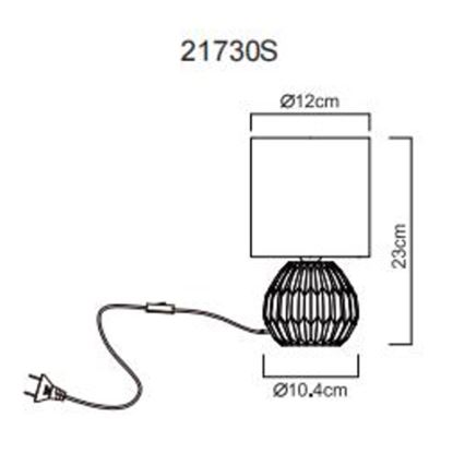 Globo - Stona lampa 1xE14/40W/230V crna