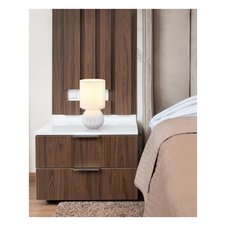 Globo - Stona lampa 1xE14/40W/230V bela