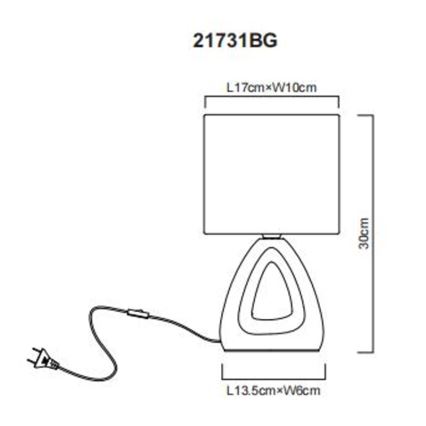 Globo - Stona lampa 1xE14/40W/230V zelena