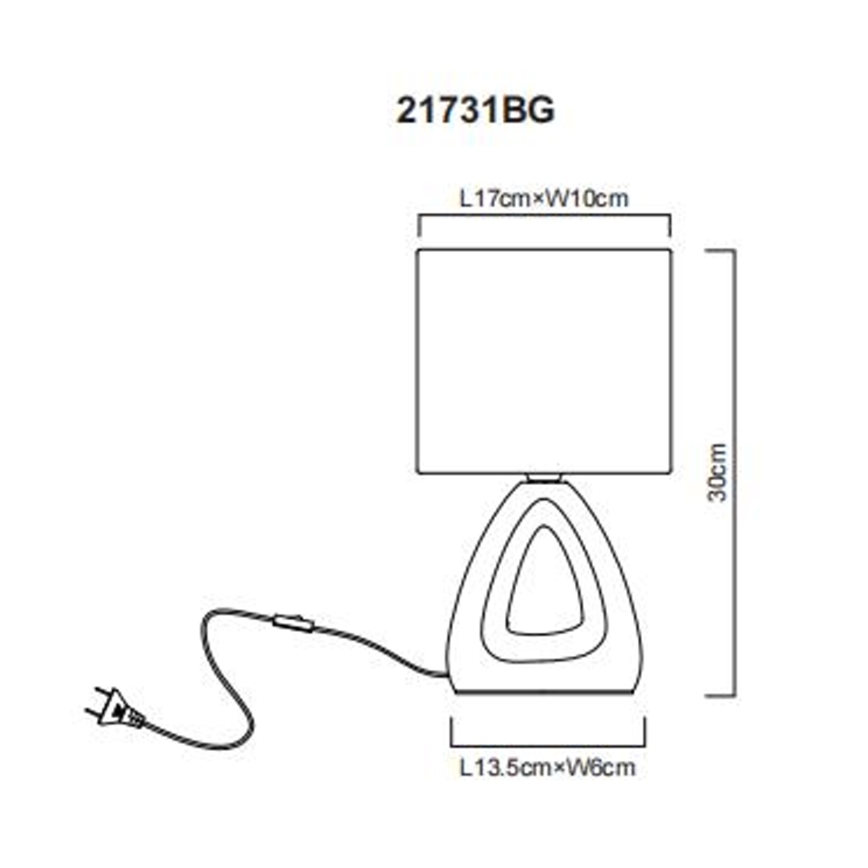 Globo - Stona lampa 1xE14/40W/230V zelena