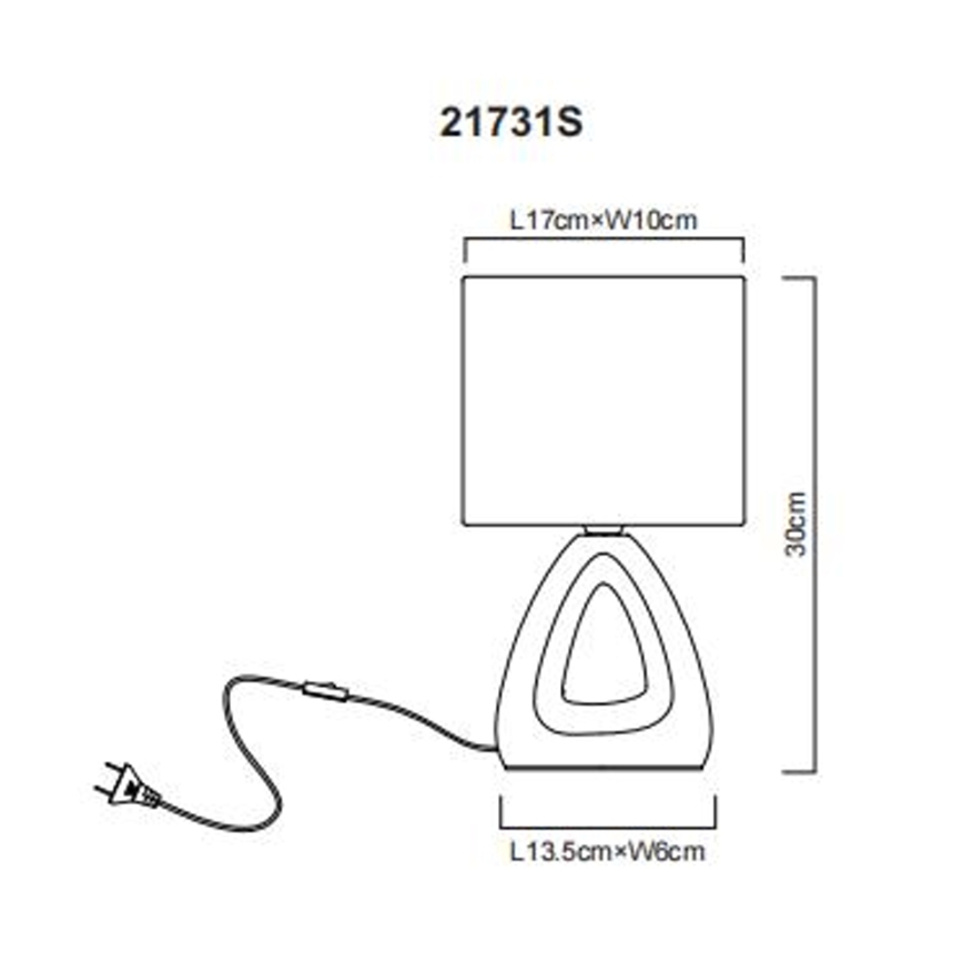 Globo - Stona lampa 1xE14/40W/230V crna