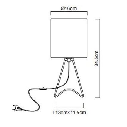 Globo - Stona lampa 1xE14/40W/230V bela