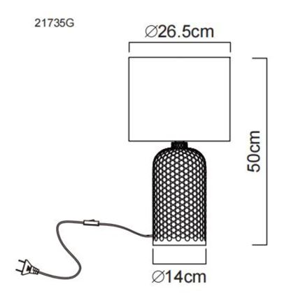 Globo - Stona lampa 1xE27/60W/230V siva
