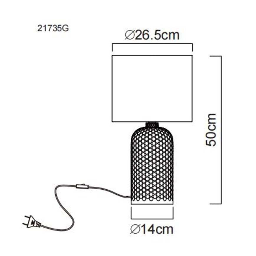 Globo - Stona lampa 1xE27/60W/230V siva