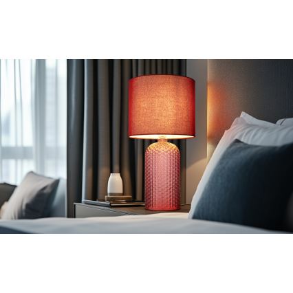 Globo - Stona lampa 1xE27/60W/230V crvena