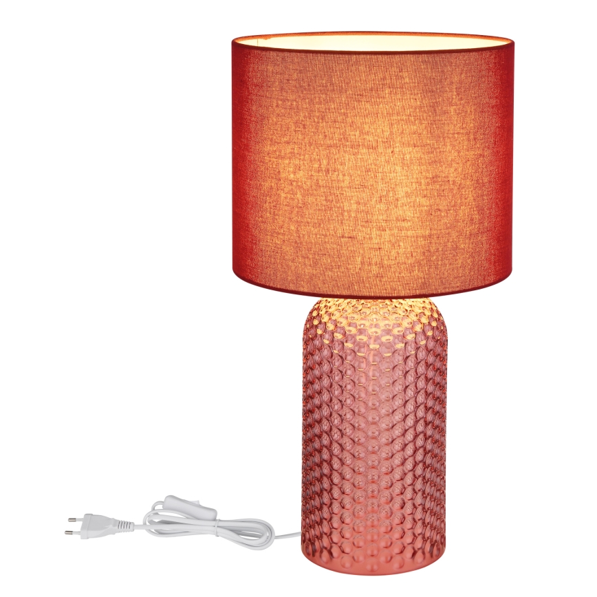 Globo - Stona lampa 1xE27/60W/230V crvena