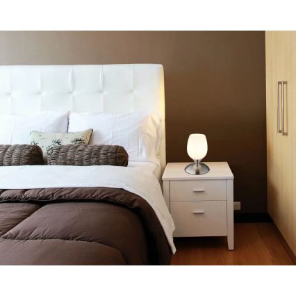 Globo - Stona lampa na dodir 1xE14/25W/230V matni hrom