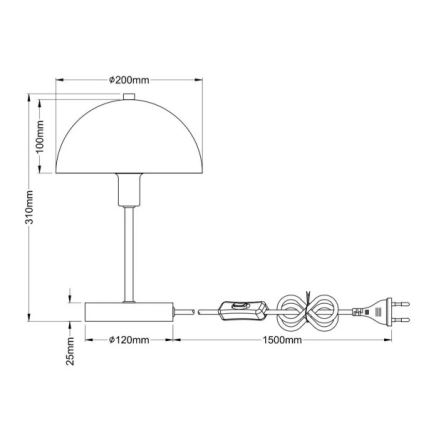 Globo - Stona lampa 1xE14/40W/230V crna
