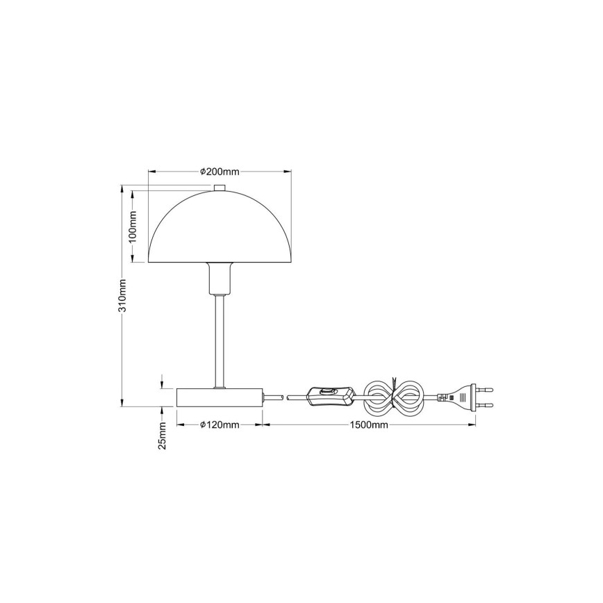 Globo - Stona lampa 1xE14/40W/230V crna