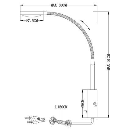 Globo - LED zidno svetlo LED/6W/230V