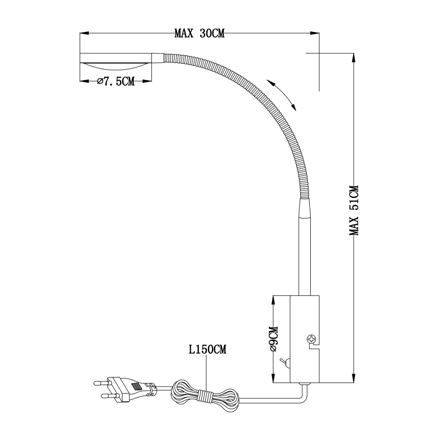 Globo - LED zidno svetlo LED/6W/230V