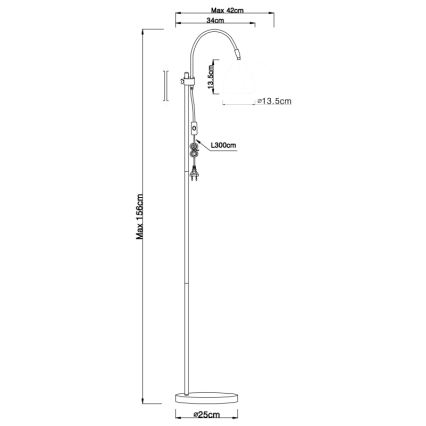 Globo - Stojeća lampa 1xE14/40W/230V