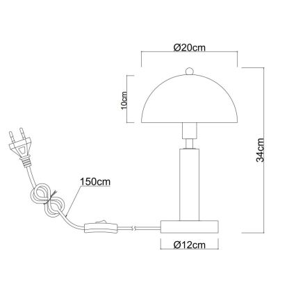 Globo - Stona lampa 1xE14/40W/230V crna