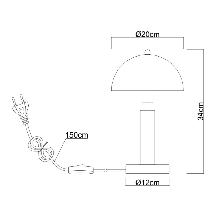 Globo - Stona lampa 1xE14/40W/230V bela
