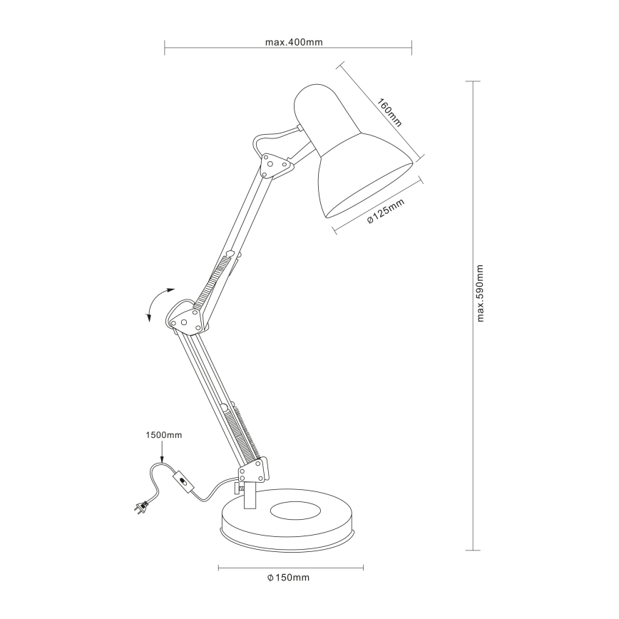Globo - Stona lampa 1xE27/40W/230V
