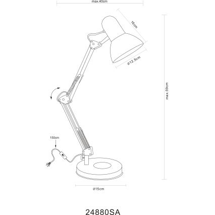 Globo - Stona lampa 1xE27/40W/230V
