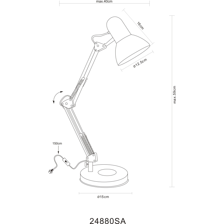 Globo - Stona lampa 1xE27/40W/230V