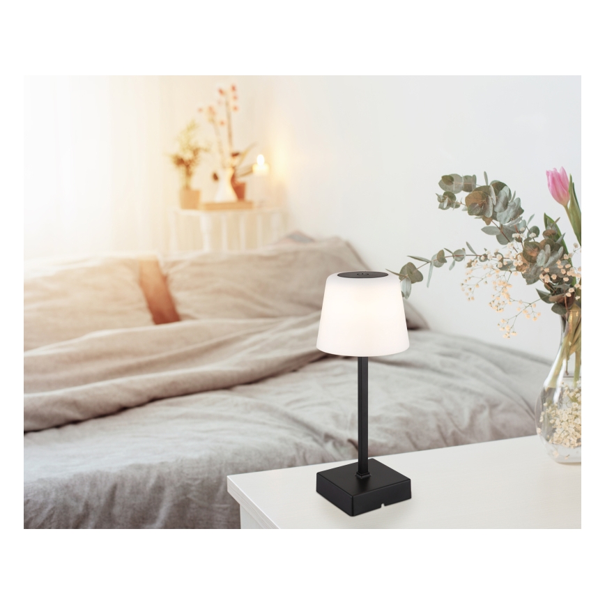 Globo - LED prigušiva dodirna stona lampa LED/2W/5V 3000/4500/6500K 800 mAh crna