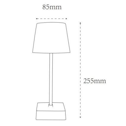 Globo - LED prigušiva dodirna stona lampa LED/2W/5V 3000/4500/6500K 800 mAh crna