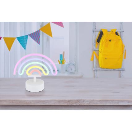 Globo - LED neonska stona dekoracija LED/2W/3xAA duga
