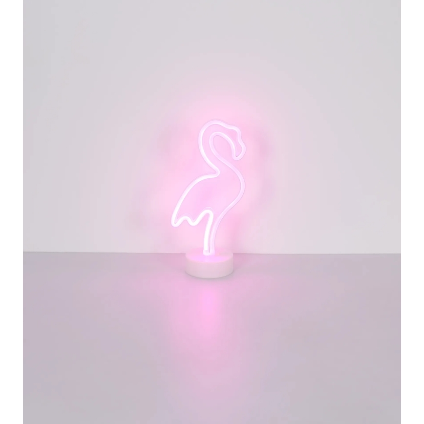 Globo - LED neonska stona dekoracija LED/2W/3xAA flamingo