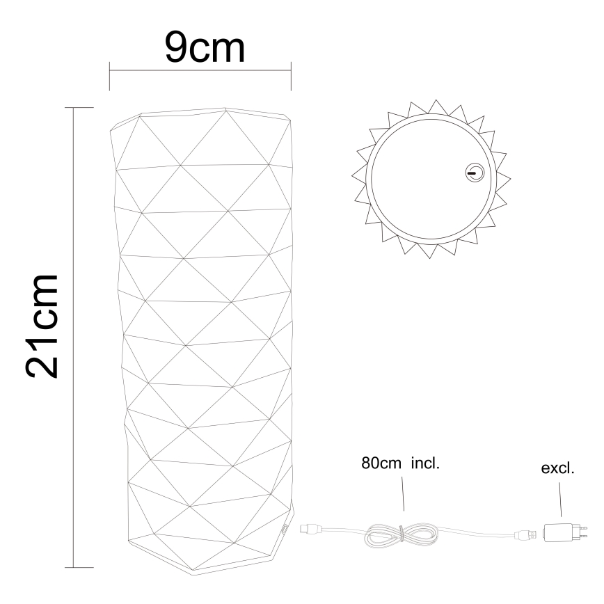 Globo - LED prigušiva dodirna stona lampa LED/1W/5V 2700/4000/6500K 800 mAh