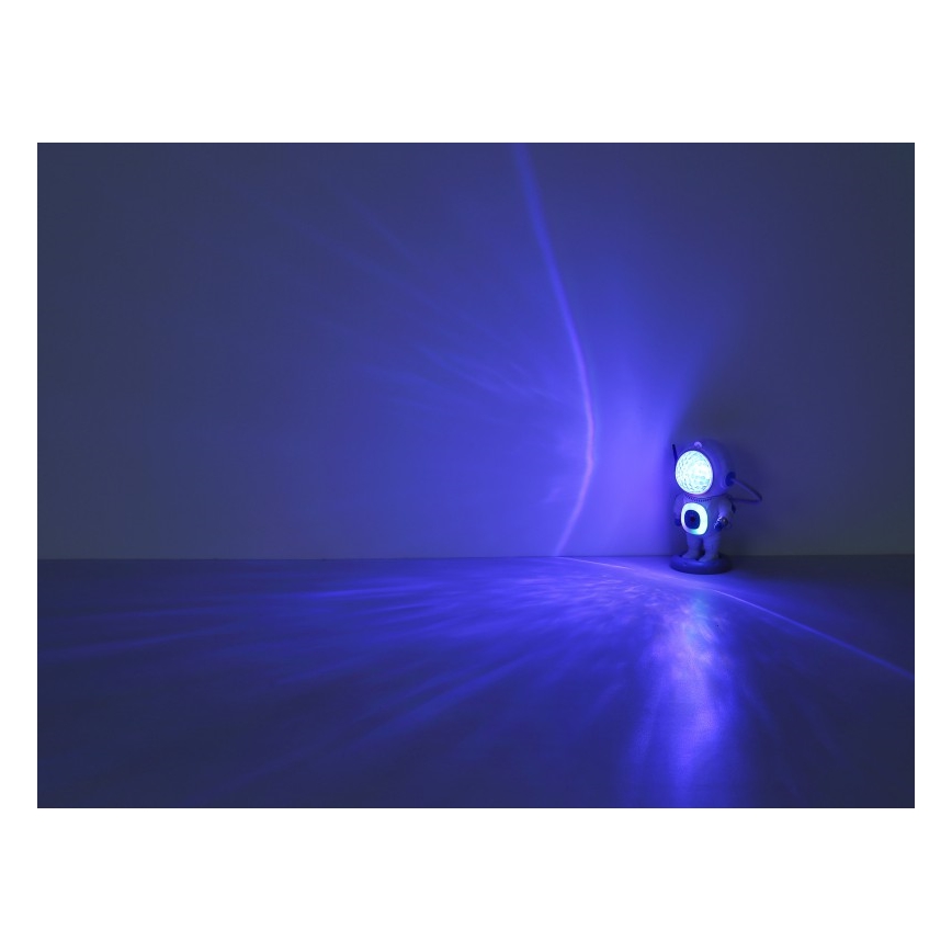 Globo - LED RGB stona lampa LED/6W/5V kosmonaut bela