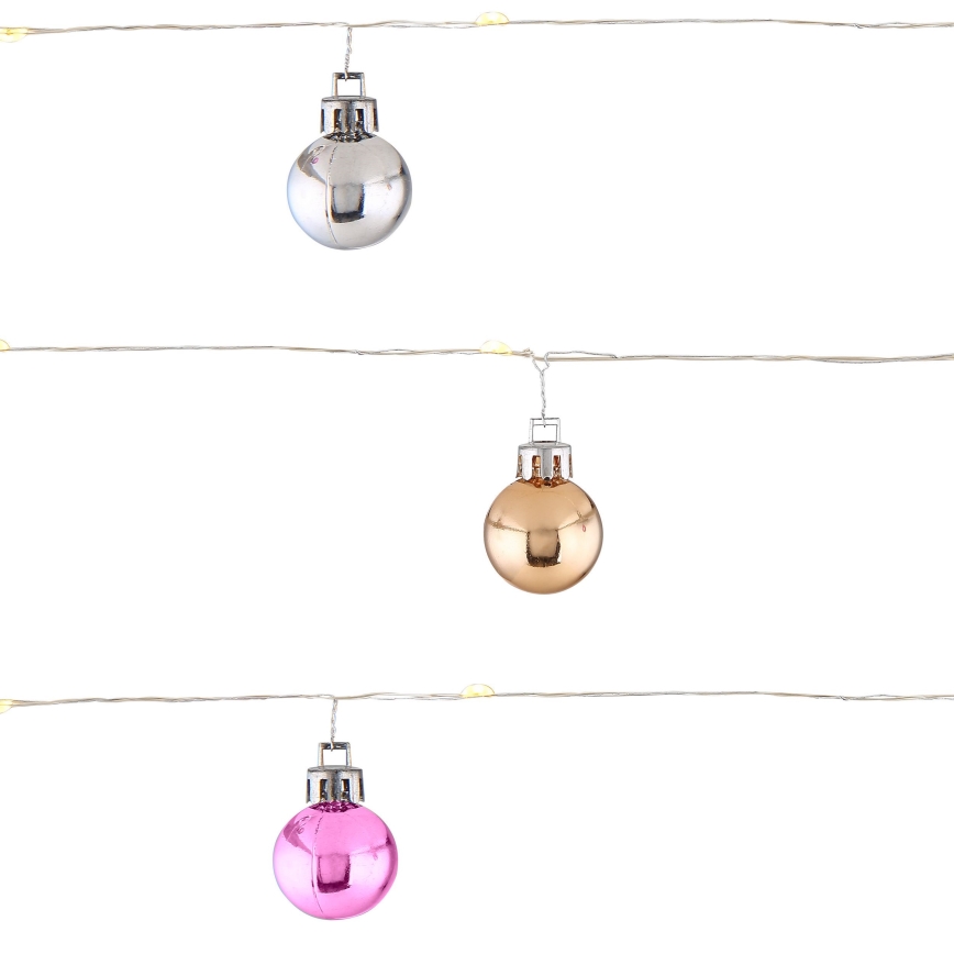 Globo - LED božićna girlanda 20xLED/2xAA 2,2m topla bela