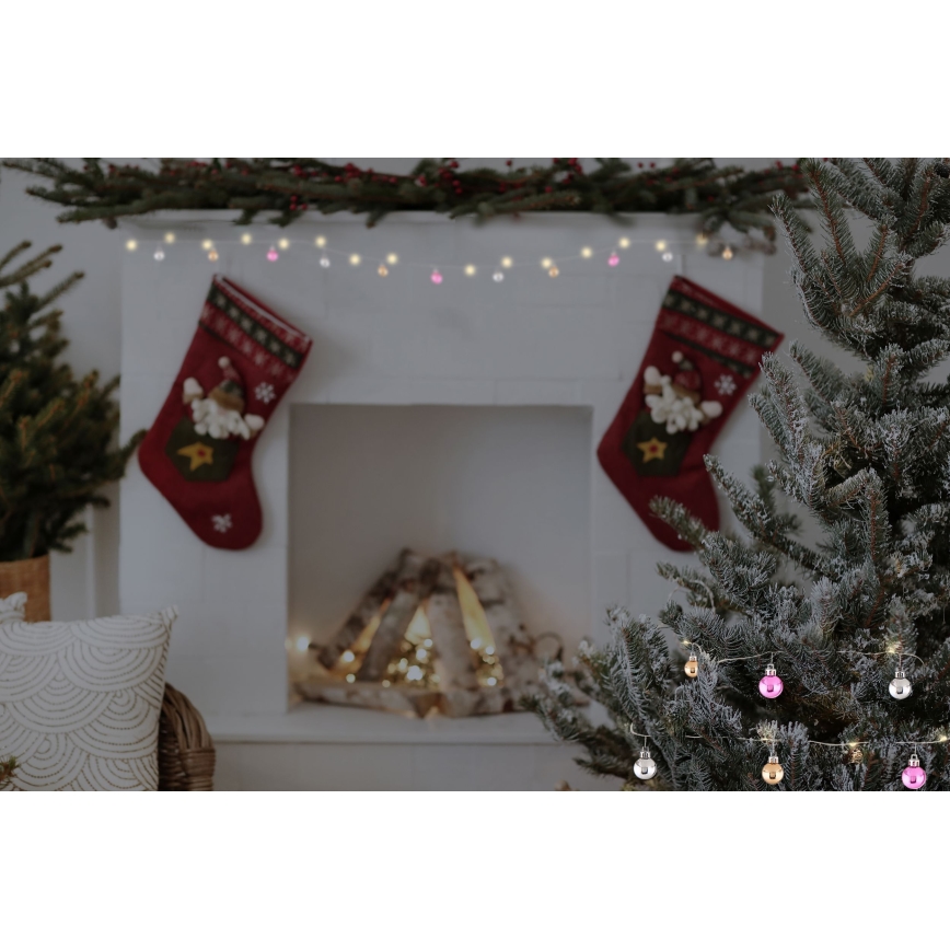 Globo - LED  niz 20xLED/2xAA 2,2m topla bela