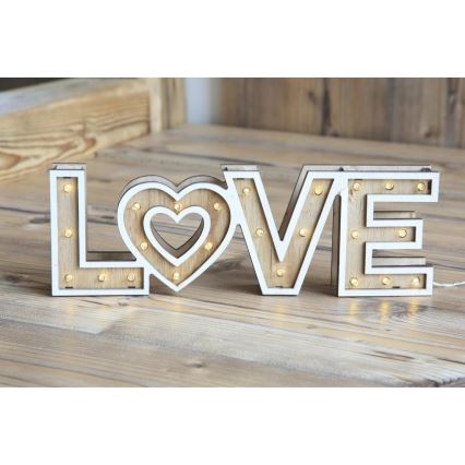 Globo - LED stolna lampa 24xLED/0,06W/3xAA topola