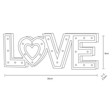 Globo - LED stolna lampa 24xLED/0,06W/3xAA topola