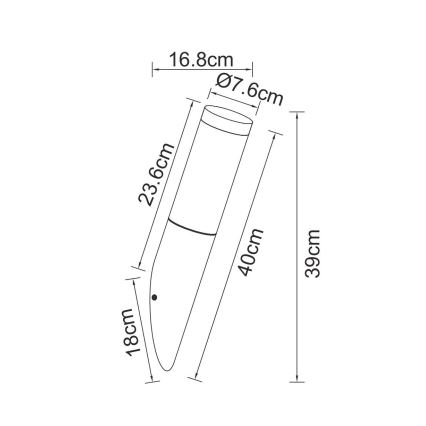 Globo - Spoljno zidno svetlo 1xE27/60W/230V IP44