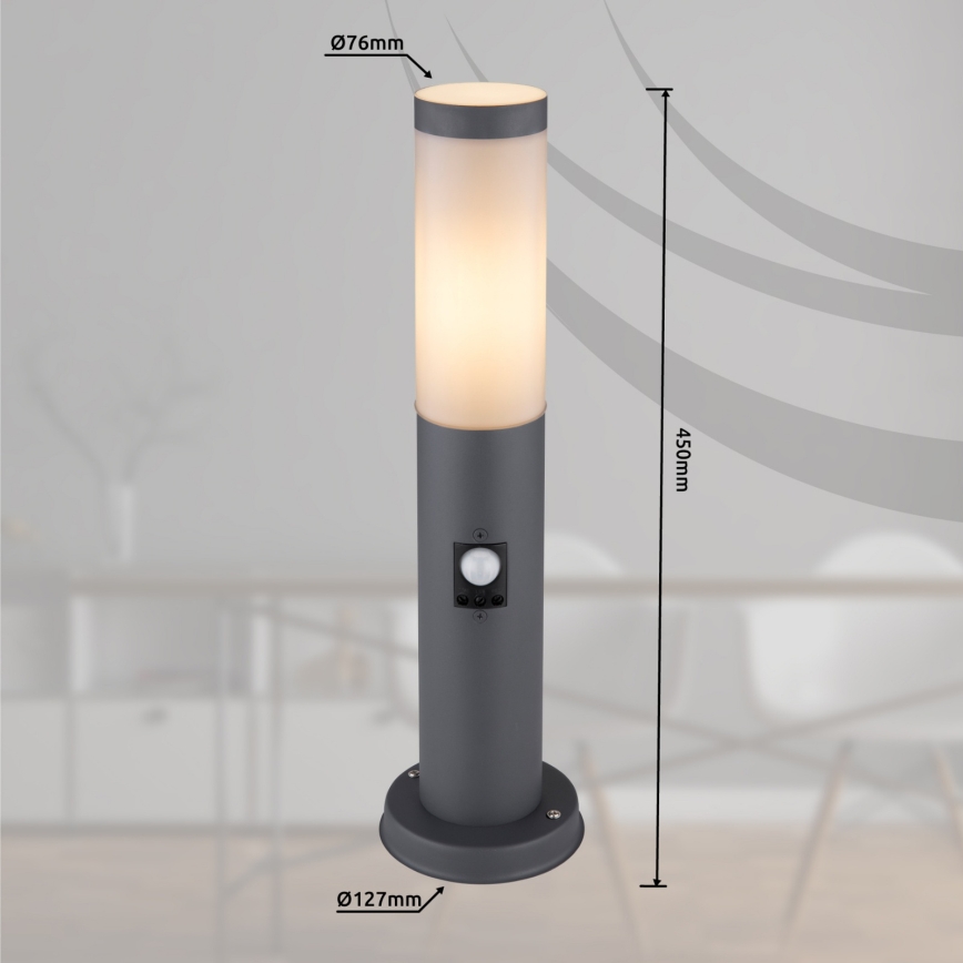 Globo - Spoljašnja lampa sa senzorom 1xE27/15W/230V 45 cm IP44