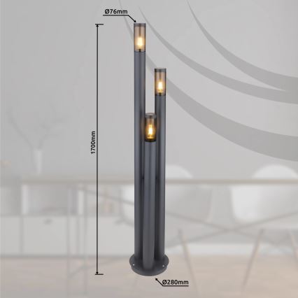 Globo - Spoljašnja lampa 3xE27/23W/230V IP44