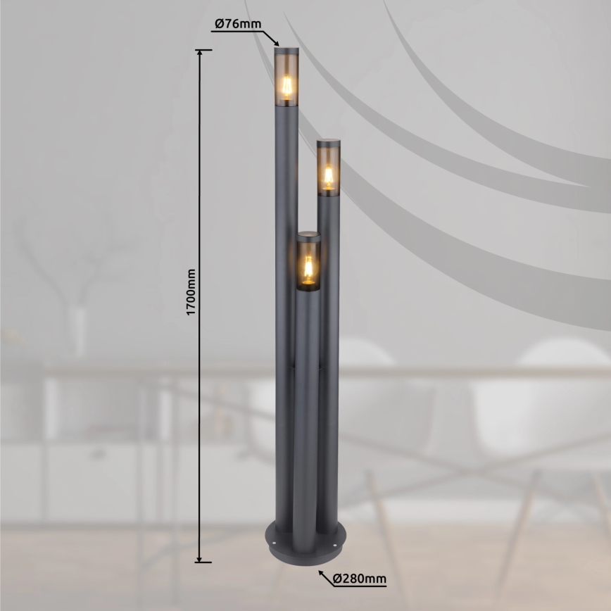 Globo - Spoljašnja lampa 3xE27/23W/230V IP44