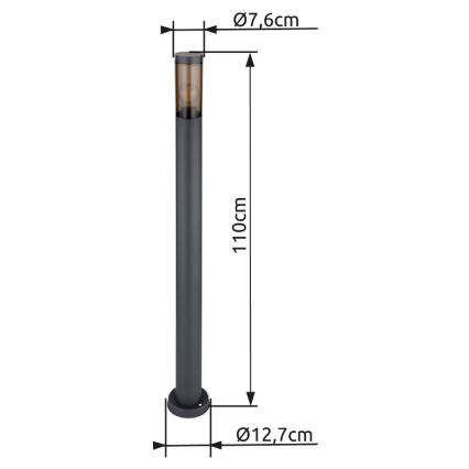 Globo - Spoljašnja lampa 1xE27/23W/230V 110 cm IP44