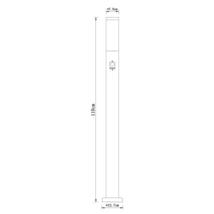 Globo - Spoljašnja lampa sa senzorom 1xE27/30W/230V IP44