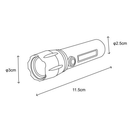 Globo - LED punjiva svetiljka LED/3W/5V + COB/3W 5500K 1200 mAh
