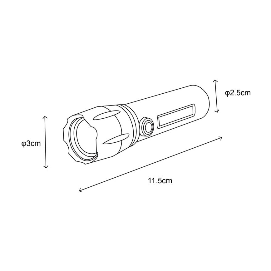 Globo - LED punjiva svetiljka LED/3W/5V + COB/3W 5500K 1200 mAh