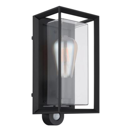 Globo - Spoljno zidno svetlo sa senzorom 1xE27/60W/230V IP44 crna
