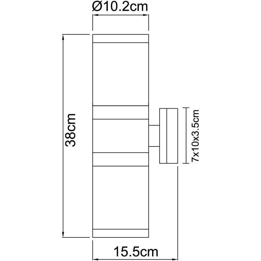 Globo - Spoljašnja zidna svetiljka 2xE27/60W/230V IP44
