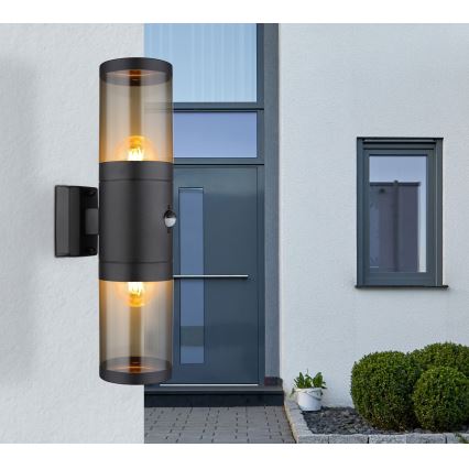 Globo zidna lampa sa senzorom 2xE27/40W/230V IP44